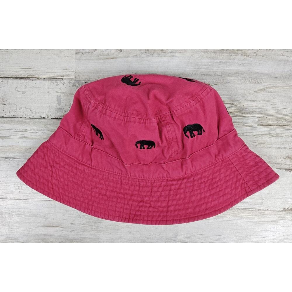 ORVIS Reddish Bucket Hat Featuring Embroidered Blk Republican Elephant Logo S/M